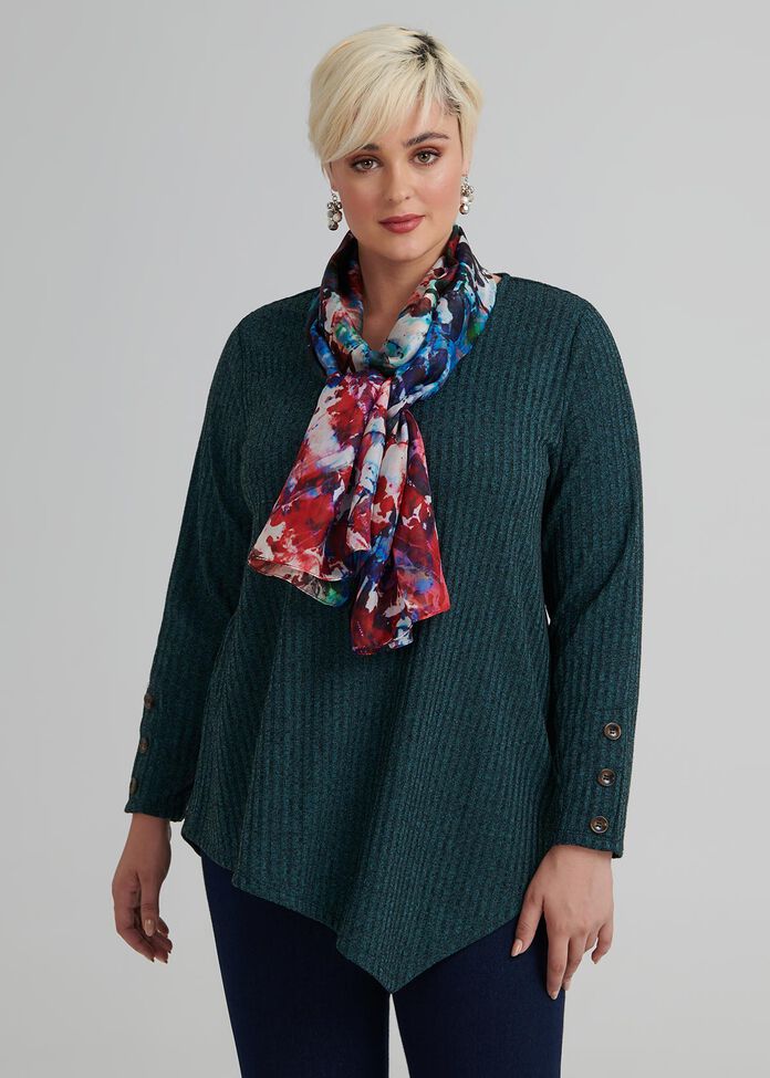 Forest Lake Silk Scarf, , hi-res