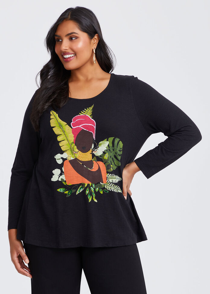 Cotton Adorne Top, , hi-res