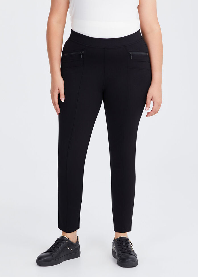 Ponte Zip Pocket Legging, , hi-res