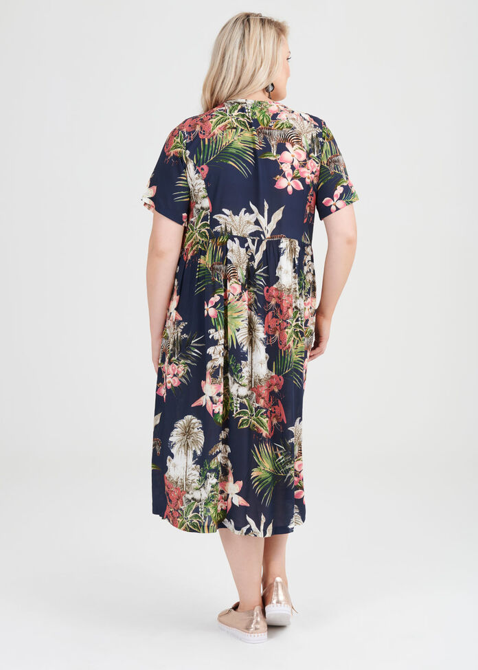 Natural Tropicana Dress in Multi in sizes 12 to 24 | Taking Shape NZ