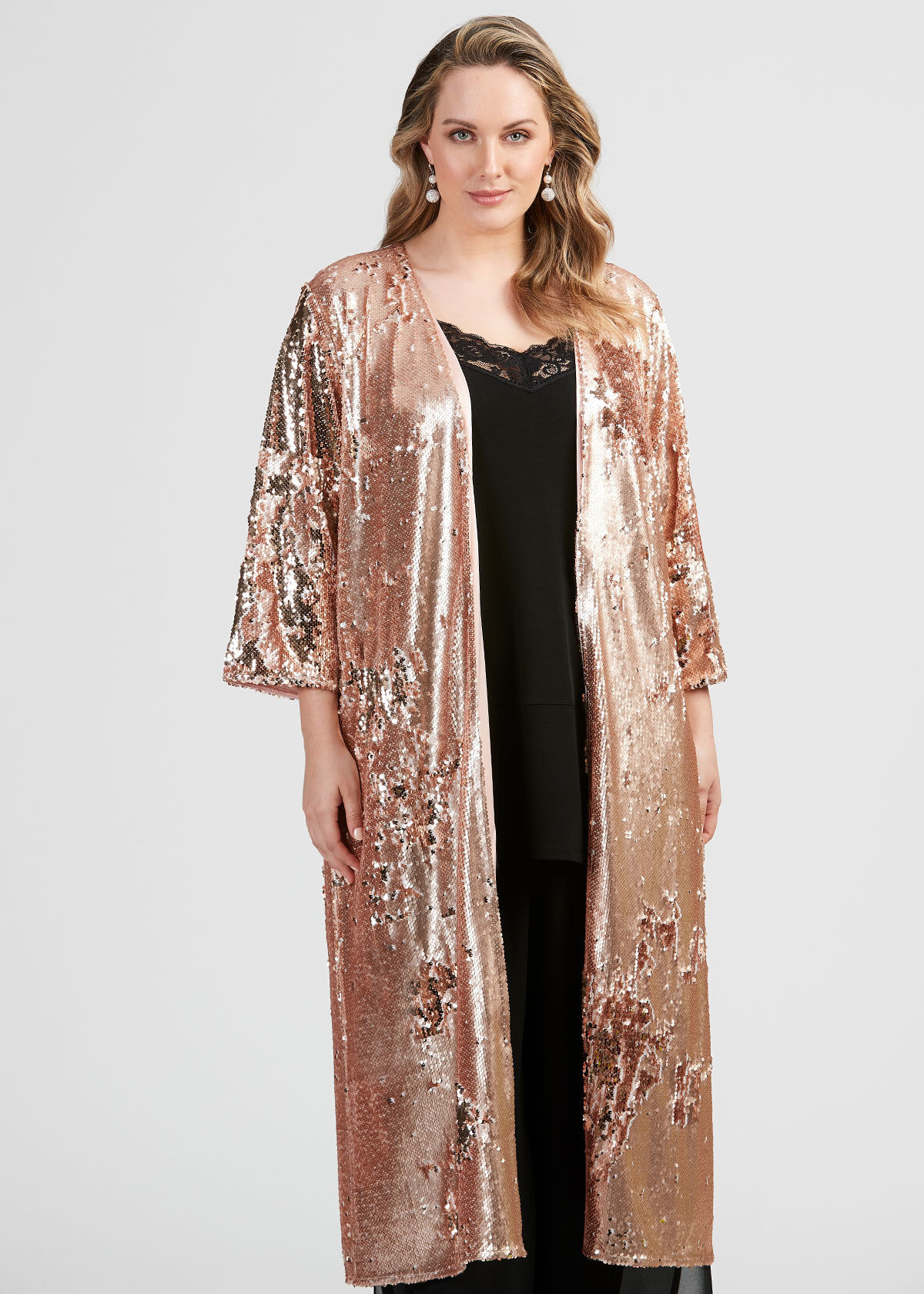 Sequin duster coat discount