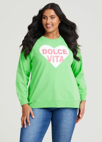 Plus Size Cotton Dolce Vita Sweatshirt