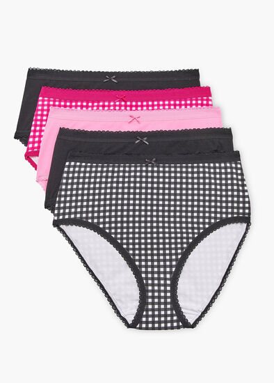 Breezies Women's Plus Size 3 Pack Lace Essentials Full Brief Panties