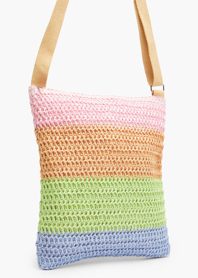 Raffia Stripe Bag, MULTI, hi-res