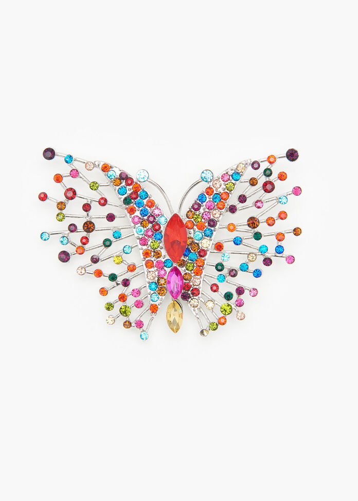 Bright Butterfly Brooch, , hi-res