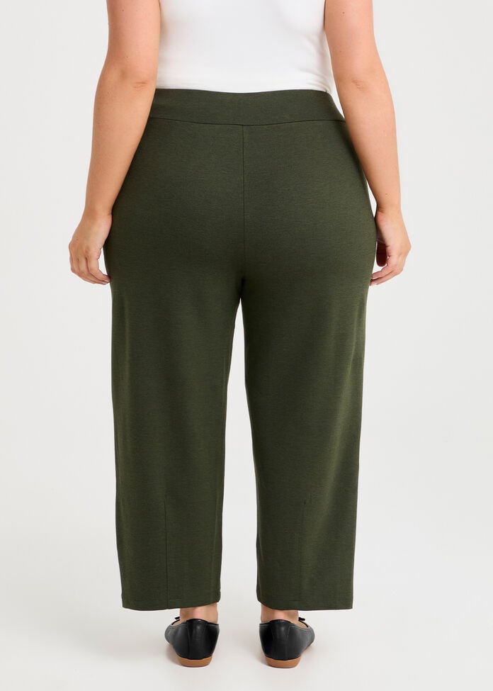 Button Detail Bamboo Ponte Pant, , hi-res