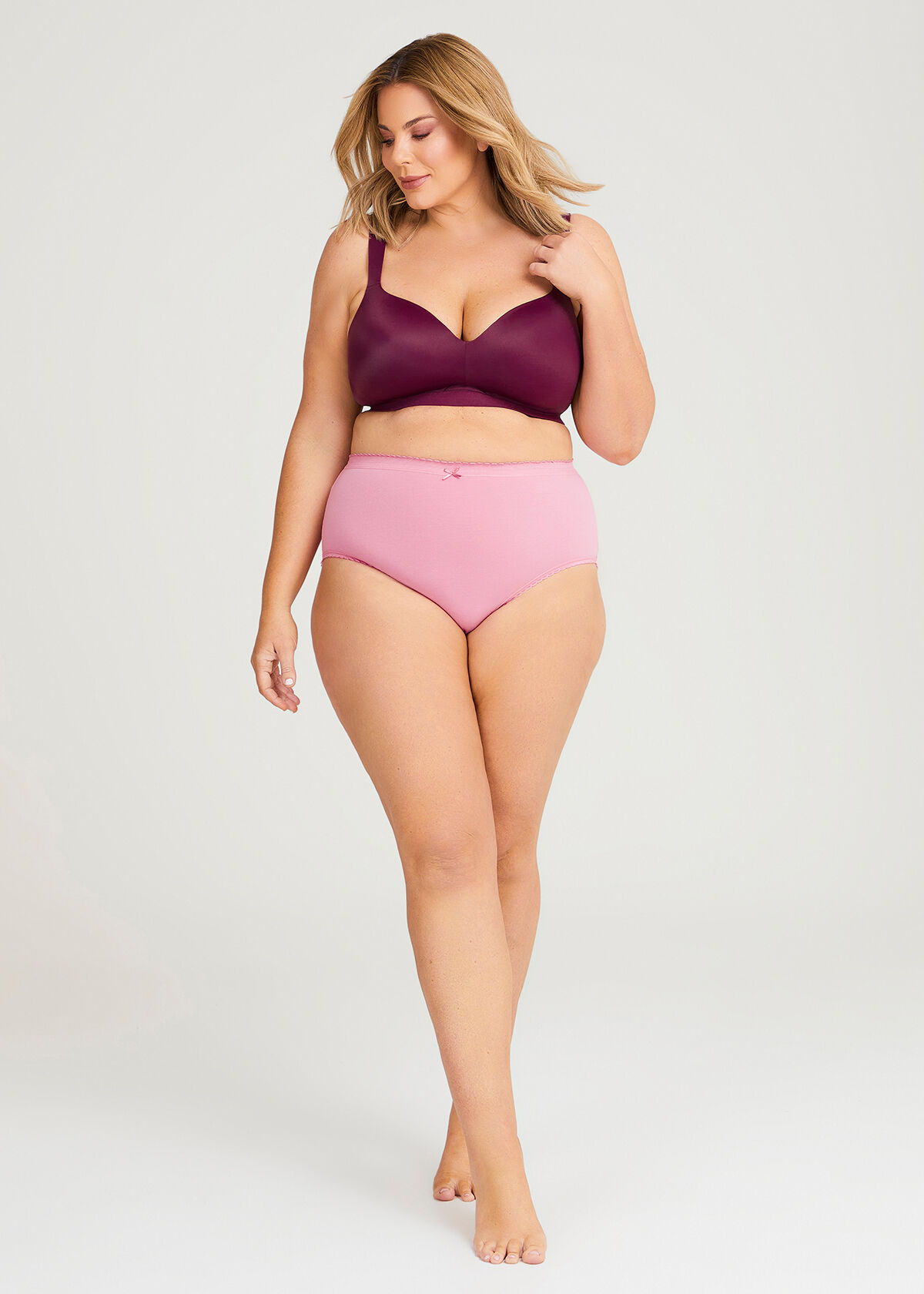 Shop Plus Size 5 Pack Cotton Retro Briefs in Multi Taking Shape AU