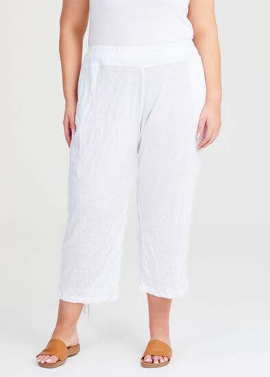 Plus Size Crushed Knit Seeker Crop Pant