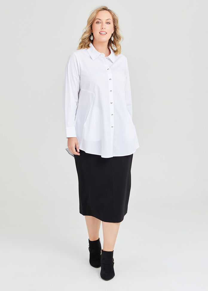 Agent Bamboo Ponte Skirt, , hi-res
