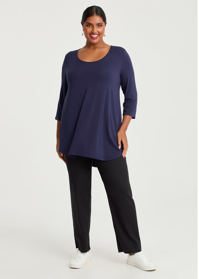 Bamboo Base 3/4 Sleeve Top, , hi-res