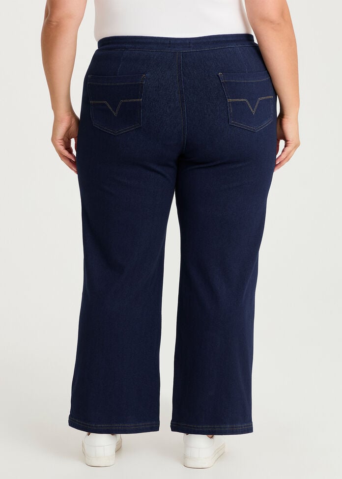 Petite Travel Wide Leg Jean, , hi-res