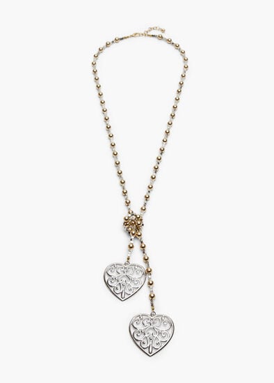 Crystal Heart Lariat