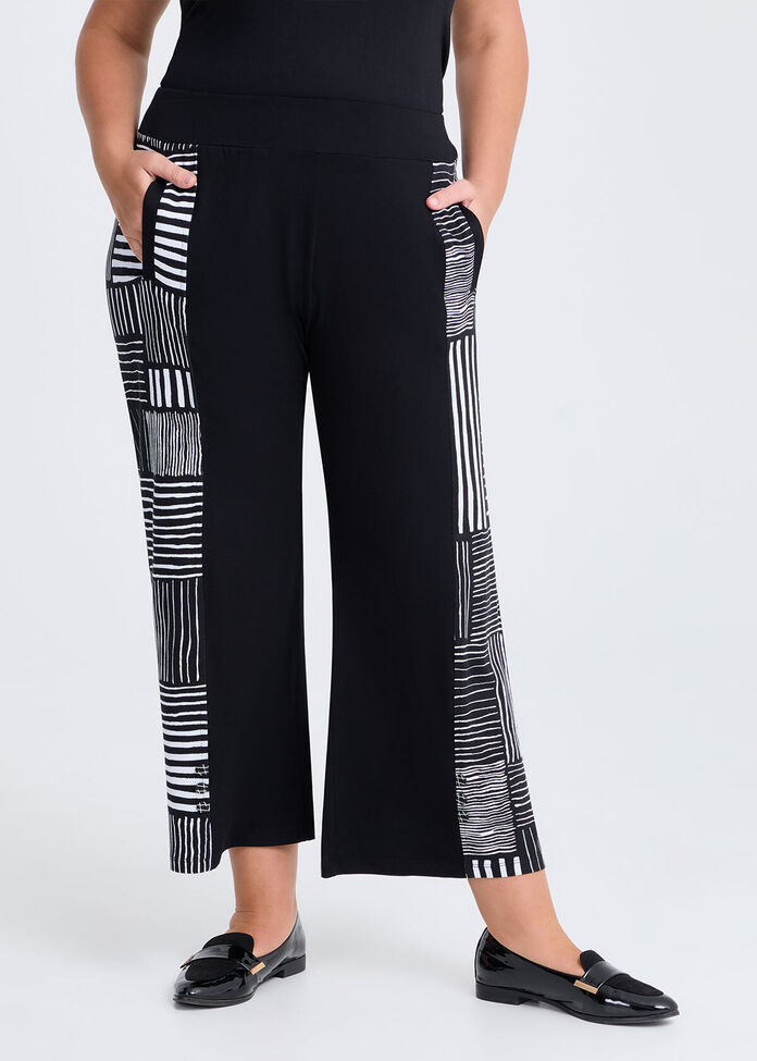 Spliced Stripe Natural Pant, , hi-res