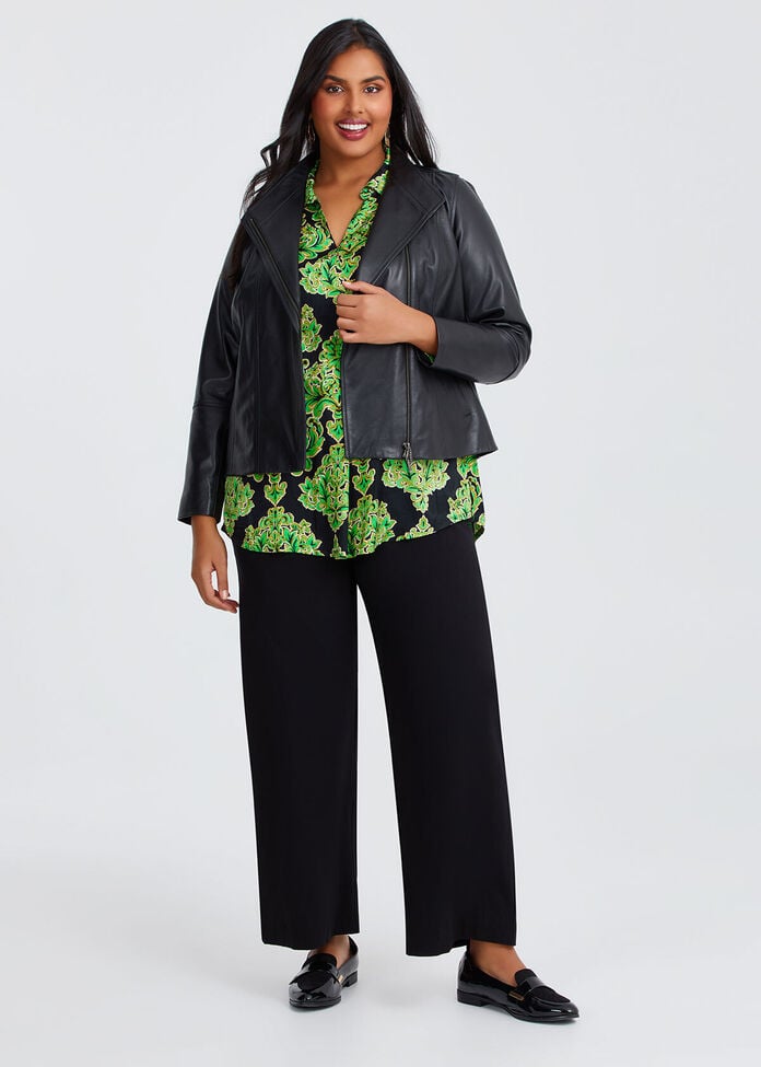 Natural Nadia Collar Top, , hi-res