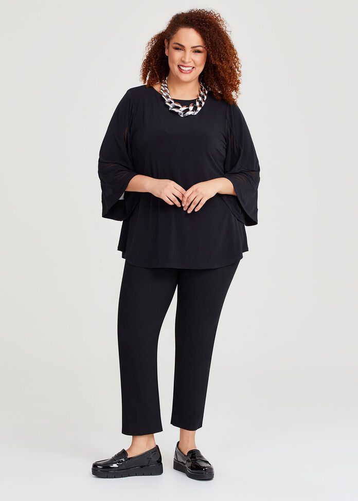 Luna Mixed Mesh Top, , hi-res