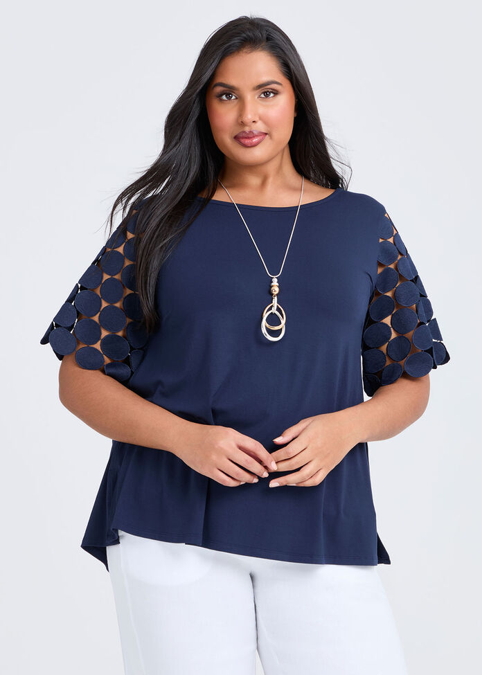 Transit Lace Sleeve Bamboo, DARK INDIGO, hi-res