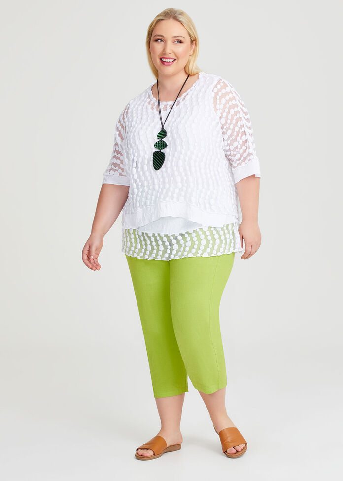 Stretch Linen Esme Pant, , hi-res