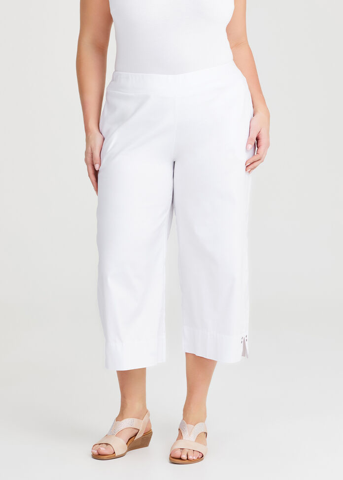 Plus Size Women's Director Wide Crop Pants White Taking Shape AU