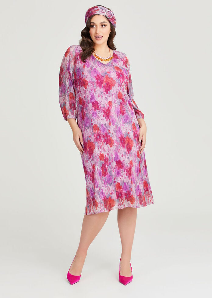 Blossom Shimmer Midi Dress, , hi-res