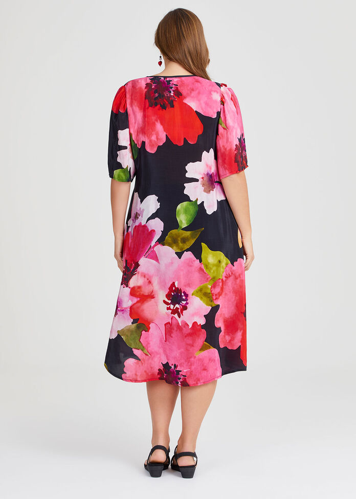 Natural Abloom Midi Dress, , hi-res
