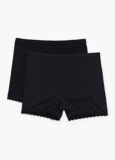 Plus Size 2 Pack Bamboo Boyleg Undies