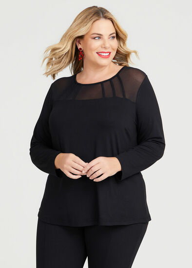 Plus Size Bamboo Mesh Charlotte Top