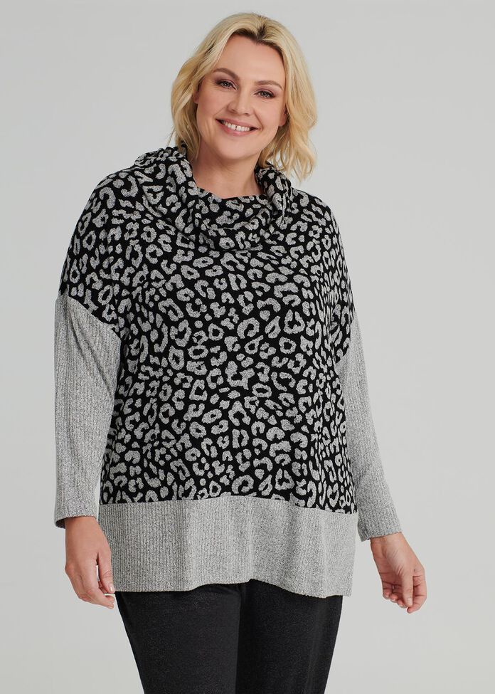 Animal Chic Lounge Top, , hi-res