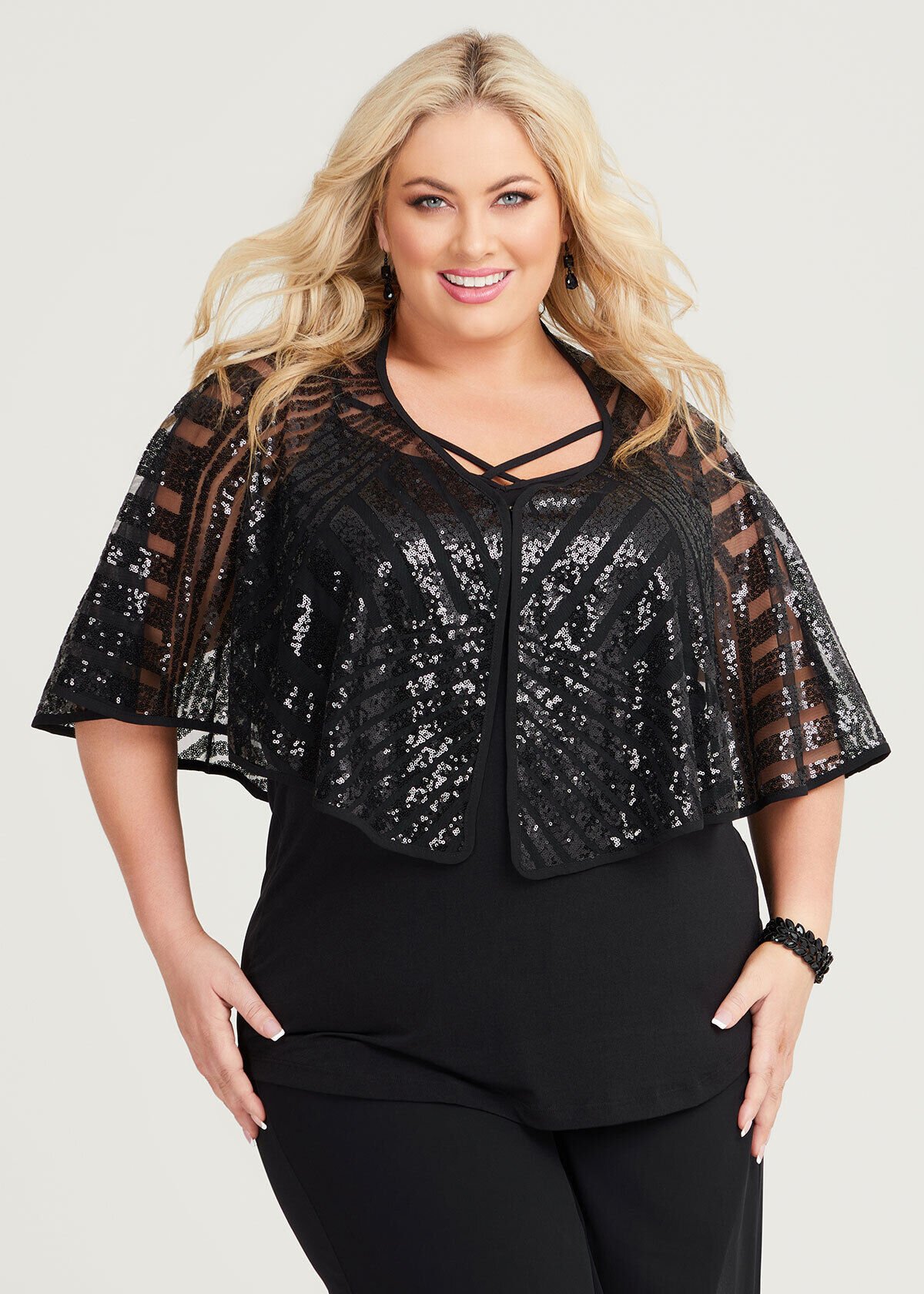 Evening top cape jacket
