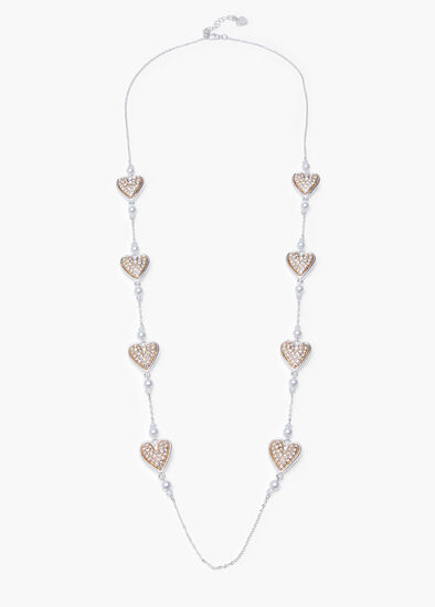 Reversible Heart Diamante Necklace