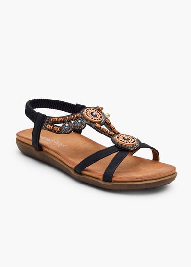 Beaded Bling Flex Sandal