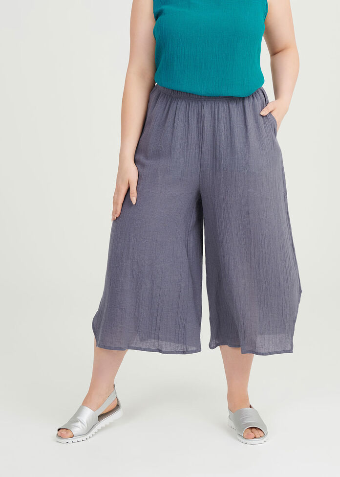 Linen Swansea Crop Pant, , hi-res