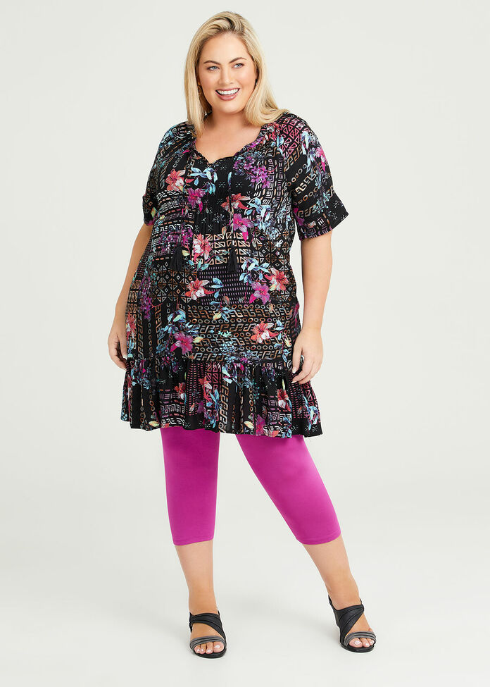 Shop Plus Size Bamboo Madeira Tier Tunic in Multi | Sizes 12-30 ...