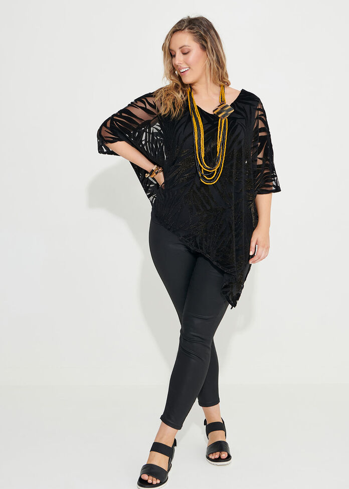 Carmel Palm Flocked Top, , hi-res