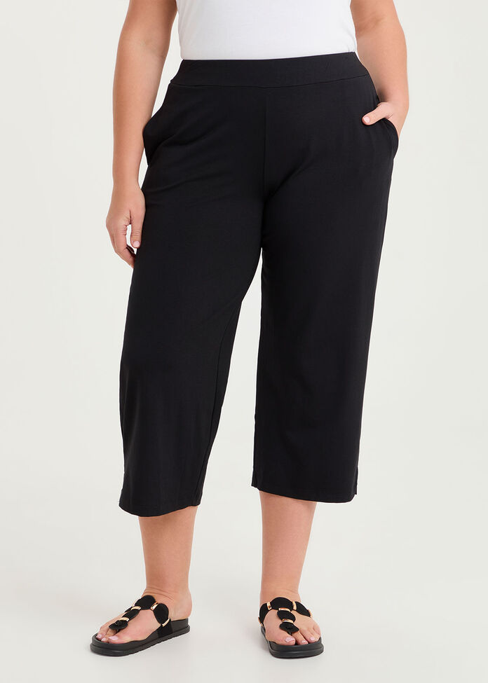 Pima Cotton Culotte Pant, , hi-res