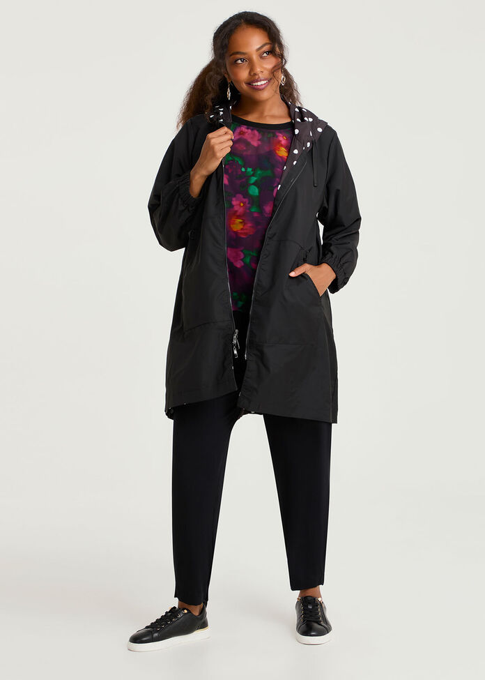 Reversible Shower Resist Mia Polka Dot Jacket, , hi-res