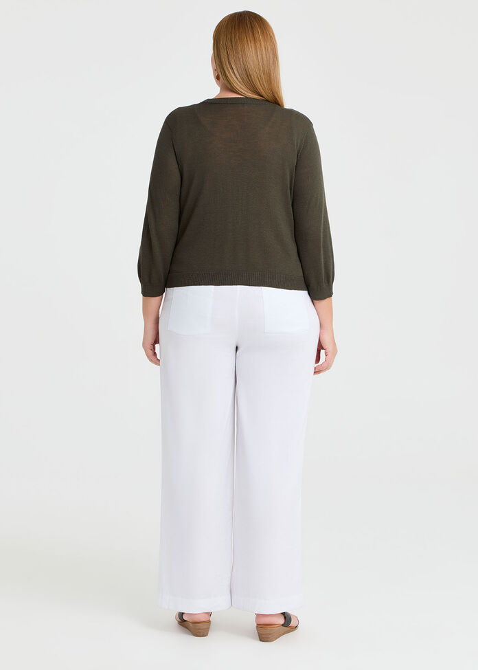 Tori Slub Knit Crop Cardigan, , hi-res