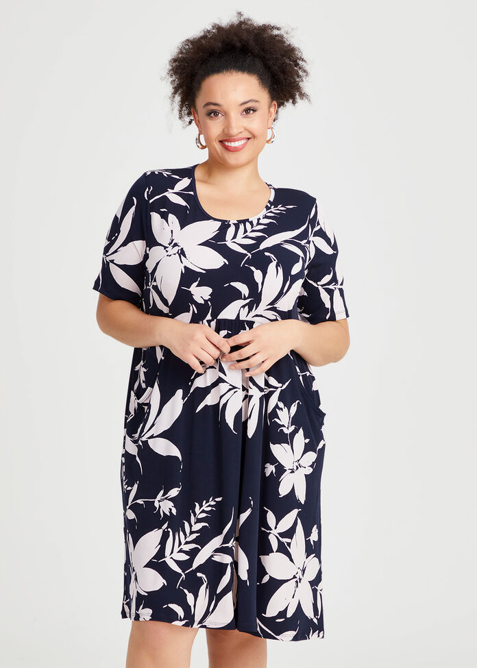 Everyday Floral Luna Empire Dress, , hi-res