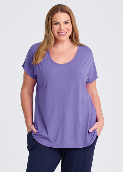 Plus Size Natural Round Neck Everyday T-shirt