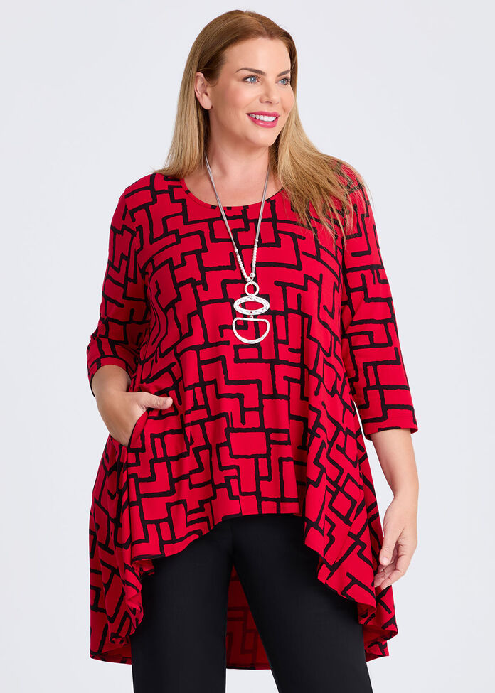 Swing Longline Natural Tunic, , hi-res
