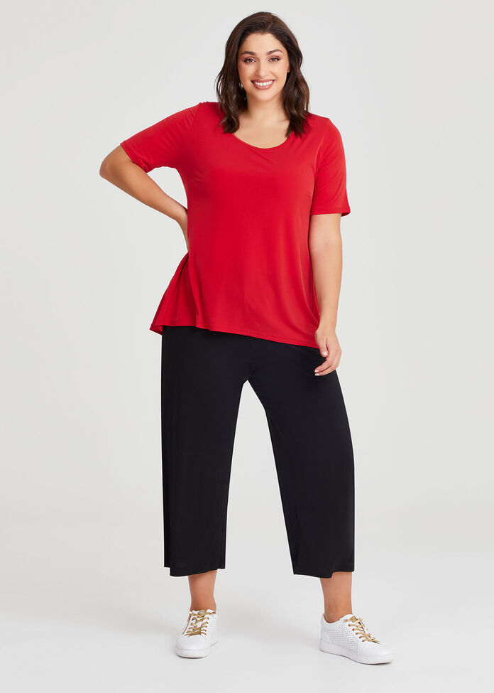 Bamboo Trapeze Solace Crop Pant, , hi-res