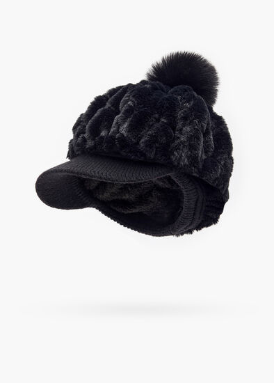 Fuzzy Pom Pom Cap