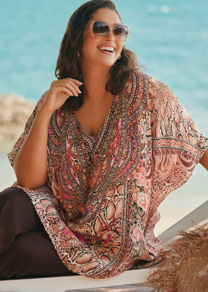Natural Lets Go Wild Tunic, , hi-res