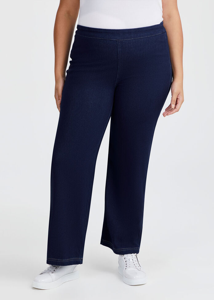 Petite Travel Wide Leg Jean, , hi-res