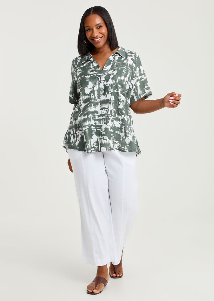 Linen Blend Drift Top, , hi-res