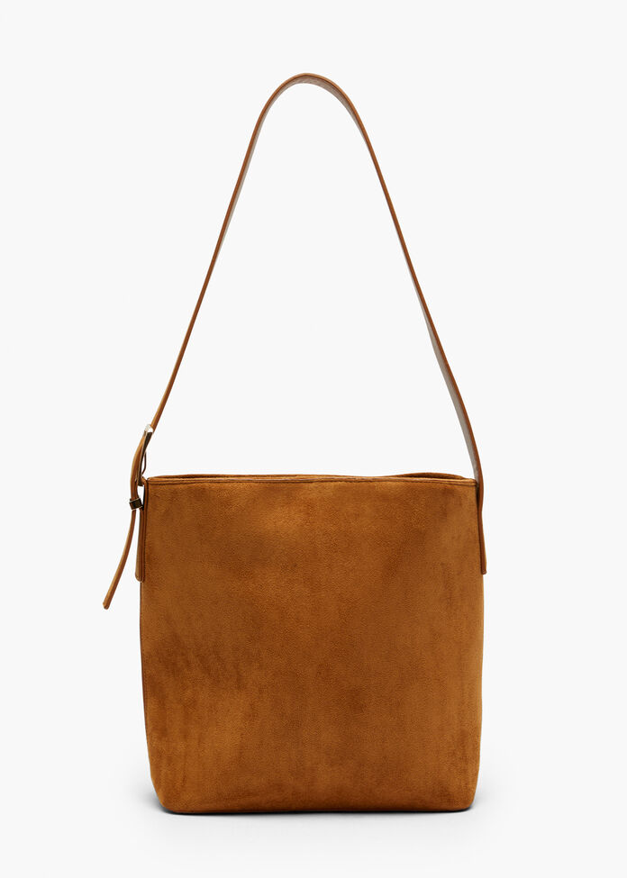 Faux Suede Shoulder Bag, , hi-res