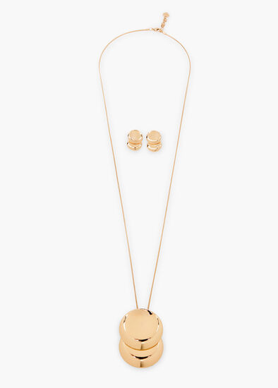 Disc Necklace & Earring Set