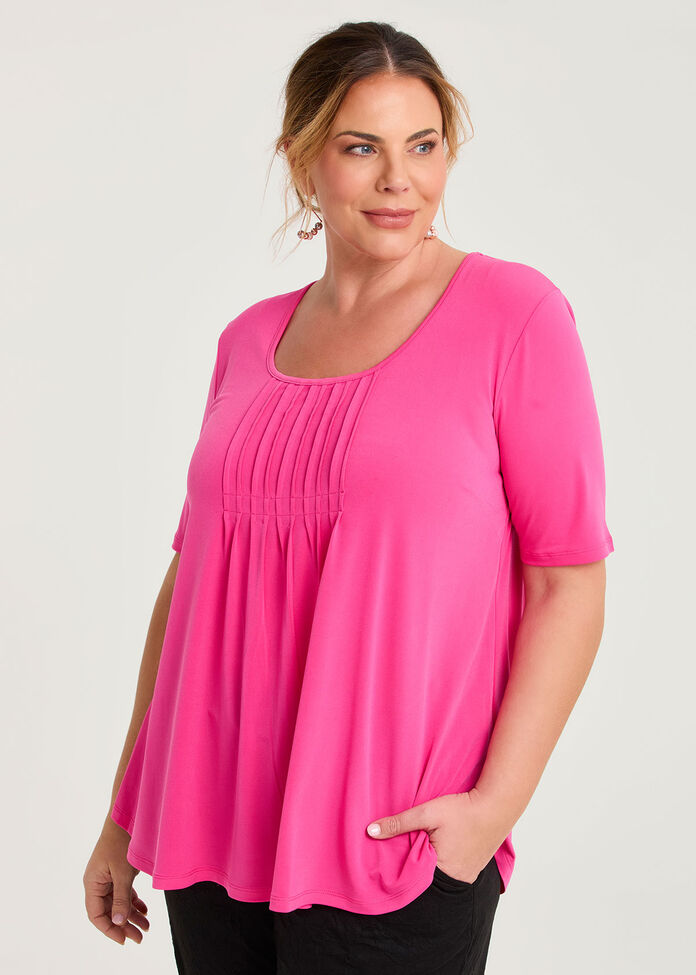 Pintuck Detail Top, , hi-res