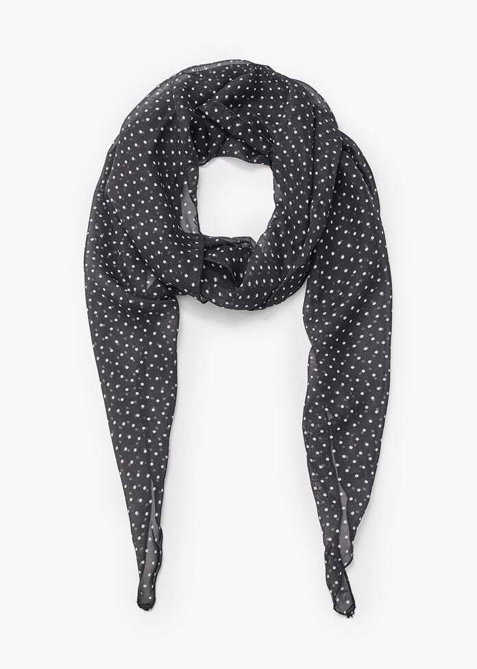 Thin Small Polka Dot Scarf, , hi-res