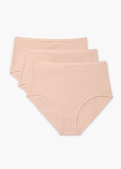 Plus Size 3 Pack Australian Cotton Blend Briefs