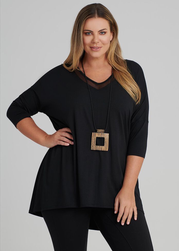 Shop Modal Requisite Top in Black, Sizes 12-30 | Taking Shape AU